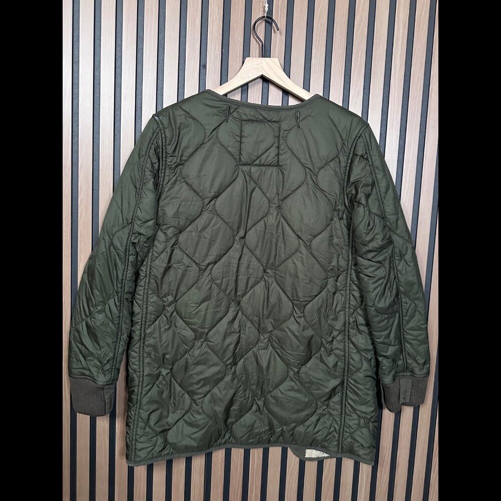 Artizia Parka Jacket Small Wool Nylon Puffer Quilted Sherpa Lined Open Front TNA - Picture 2 of 8